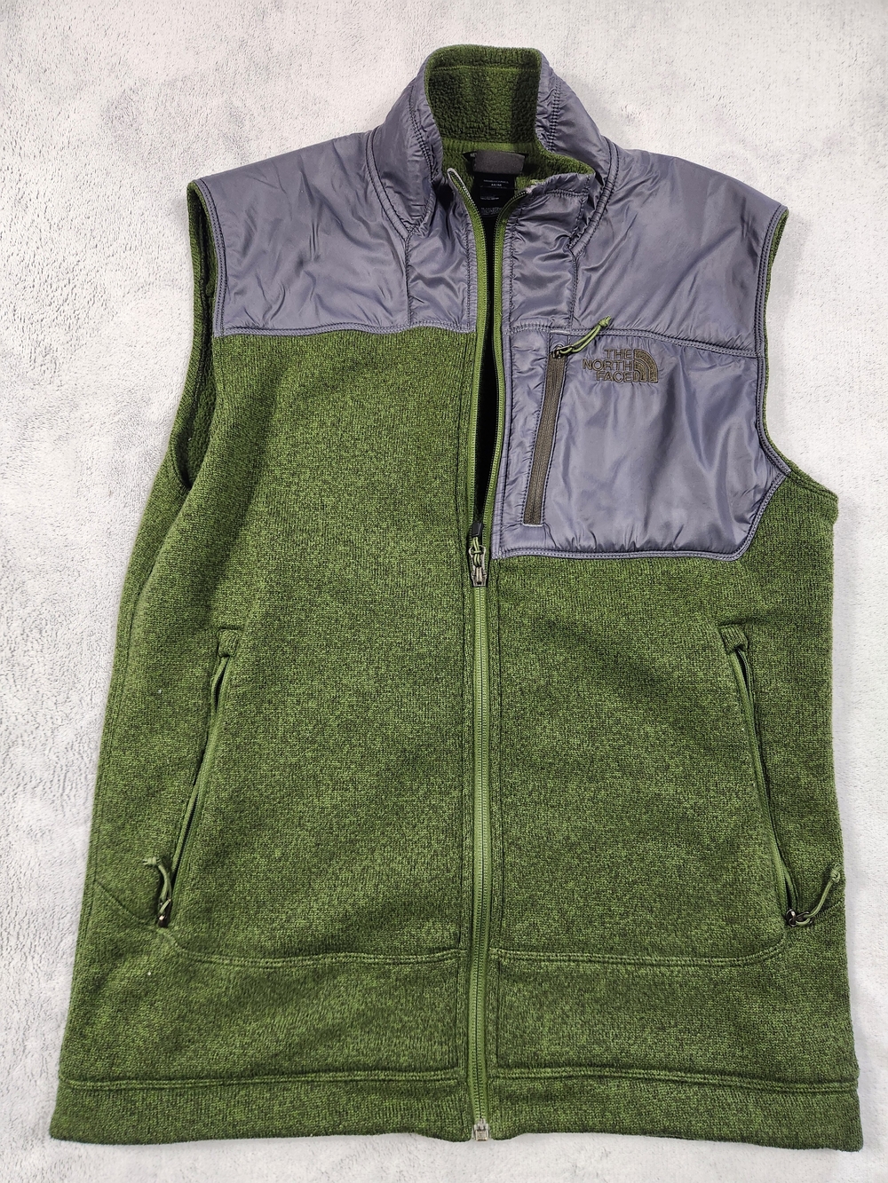 The North Face Mens M Green Gordon Lyons Fleece Vest Full Zip NF00C736